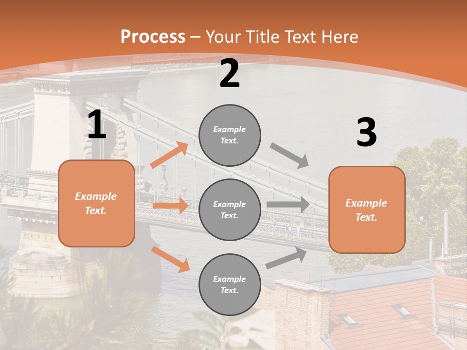 A Bridge Over A River With A City In The Background PowerPoint Template