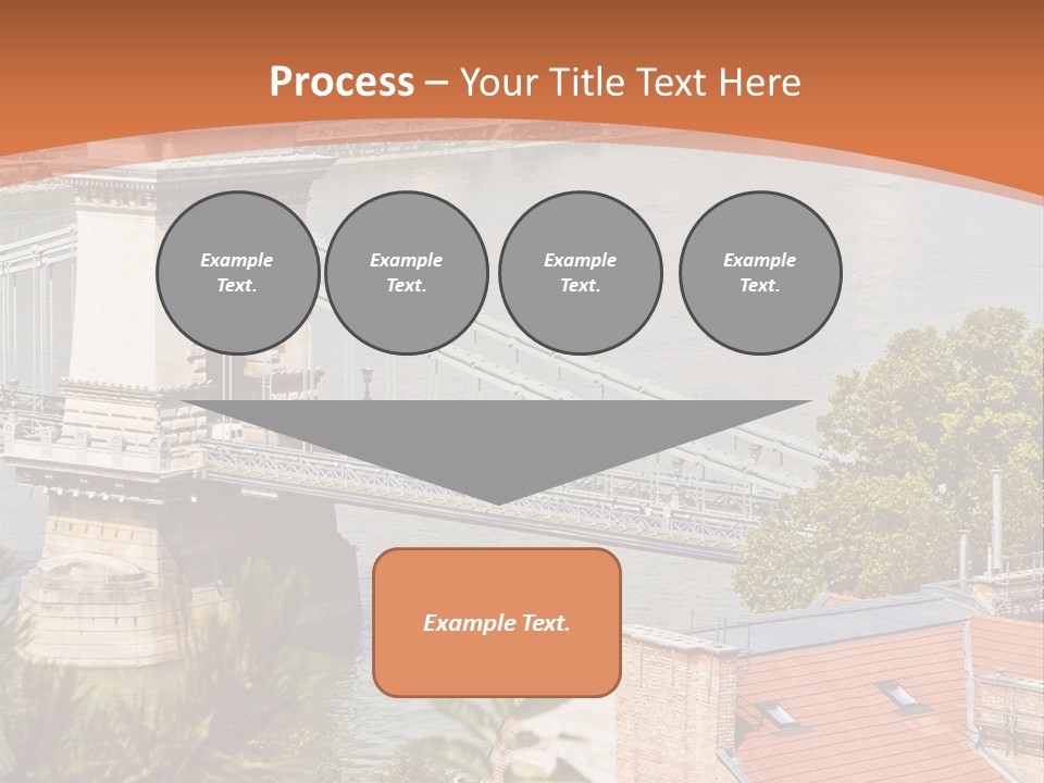 A Bridge Over A River With A City In The Background PowerPoint Template