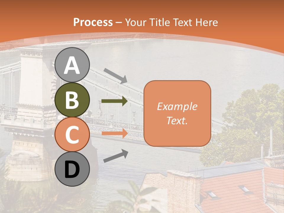 A Bridge Over A River With A City In The Background PowerPoint Template