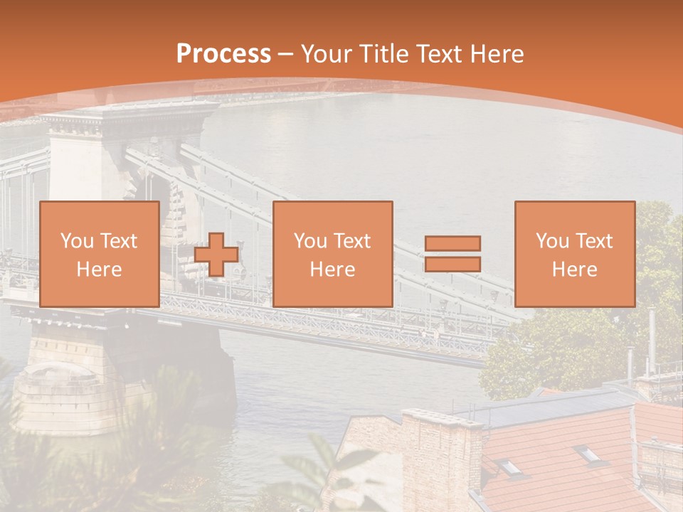 A Bridge Over A River With A City In The Background PowerPoint Template