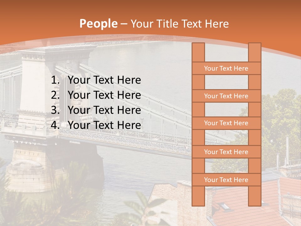 A Bridge Over A River With A City In The Background PowerPoint Template