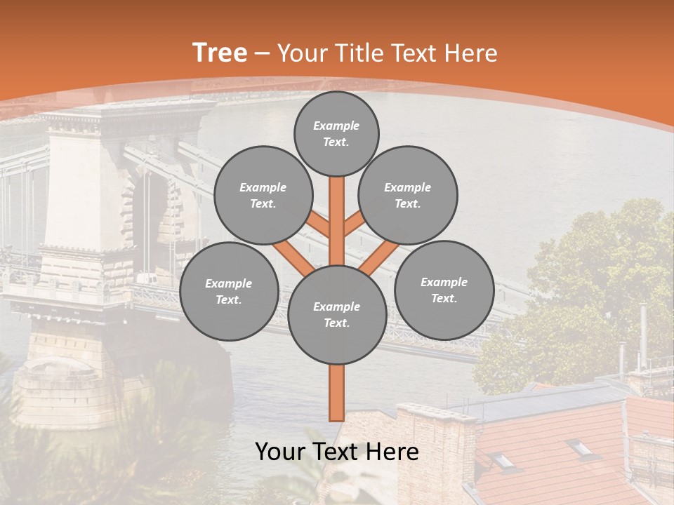 A Bridge Over A River With A City In The Background PowerPoint Template