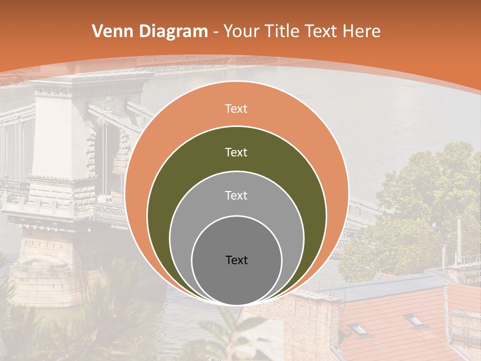 A Bridge Over A River With A City In The Background PowerPoint Template