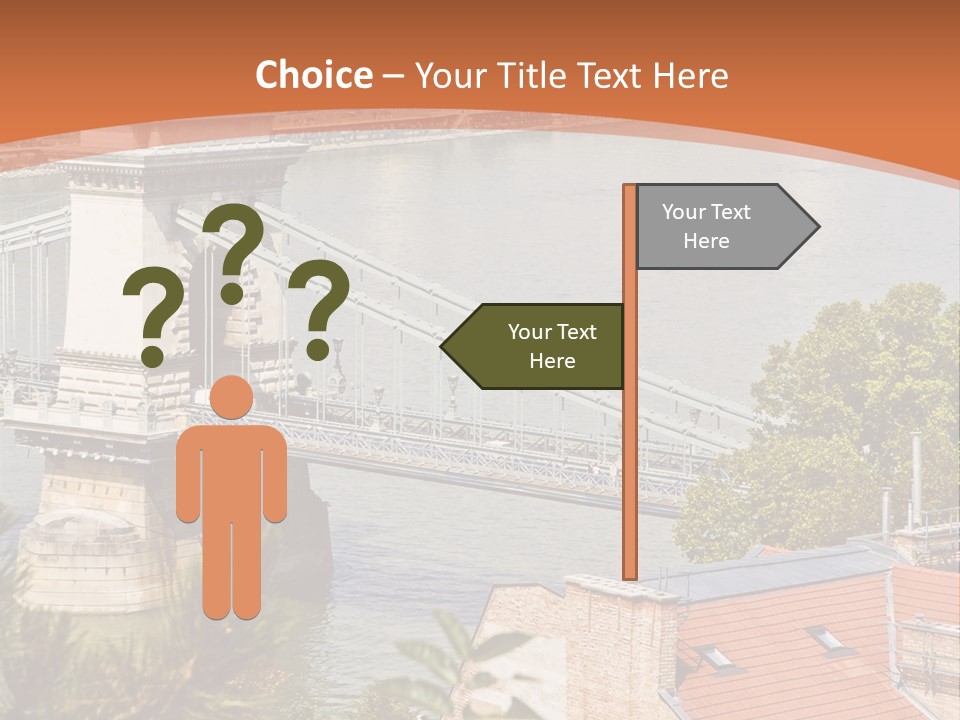 A Bridge Over A River With A City In The Background PowerPoint Template