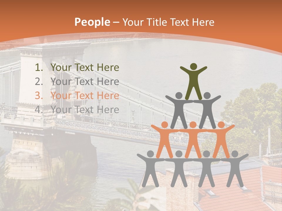 A Bridge Over A River With A City In The Background PowerPoint Template