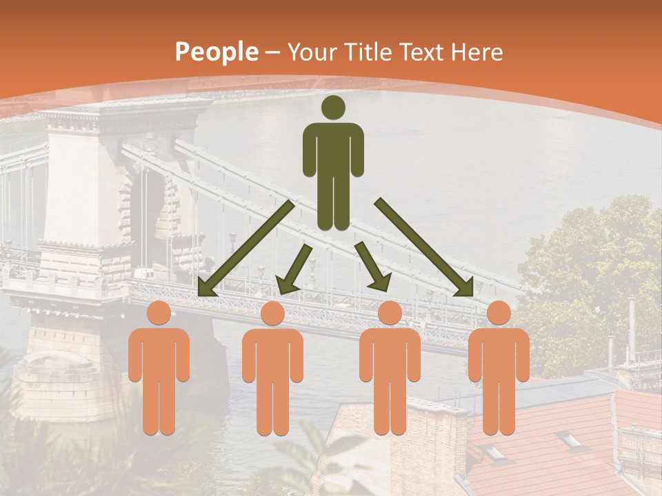 A Bridge Over A River With A City In The Background PowerPoint Template