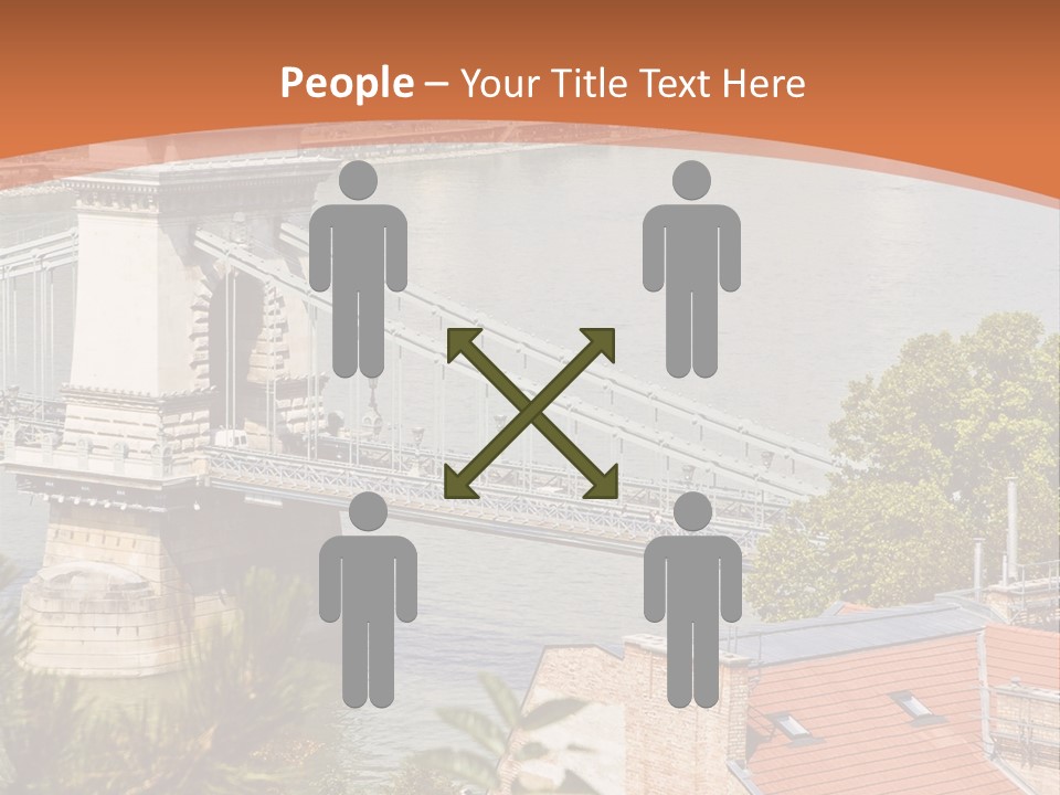 A Bridge Over A River With A City In The Background PowerPoint Template