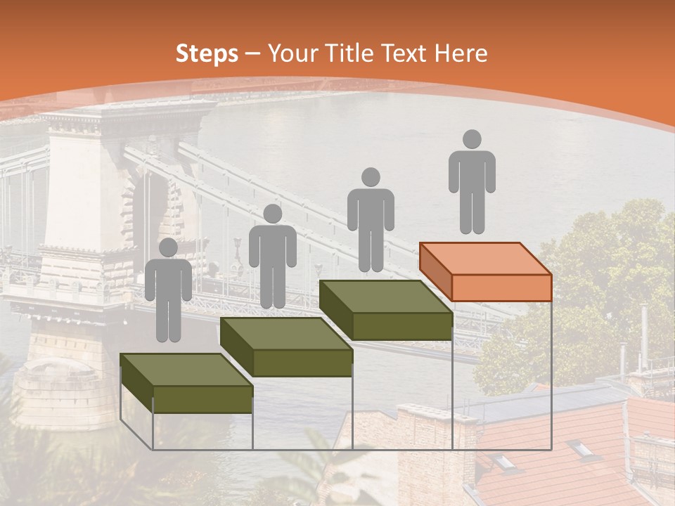 A Bridge Over A River With A City In The Background PowerPoint Template