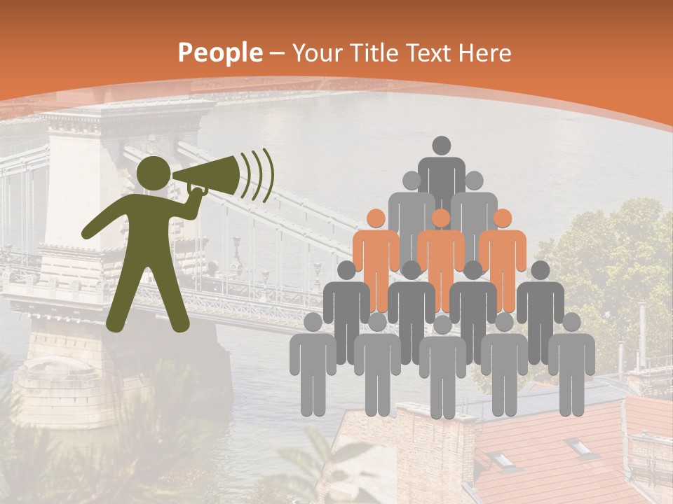 A Bridge Over A River With A City In The Background PowerPoint Template