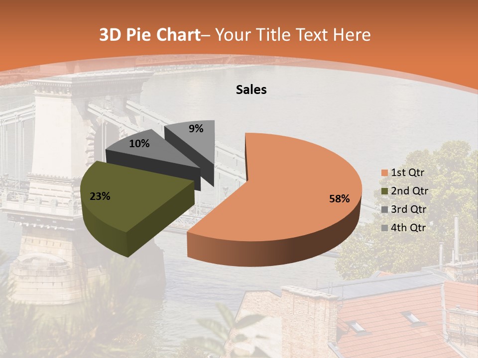 A Bridge Over A River With A City In The Background PowerPoint Template