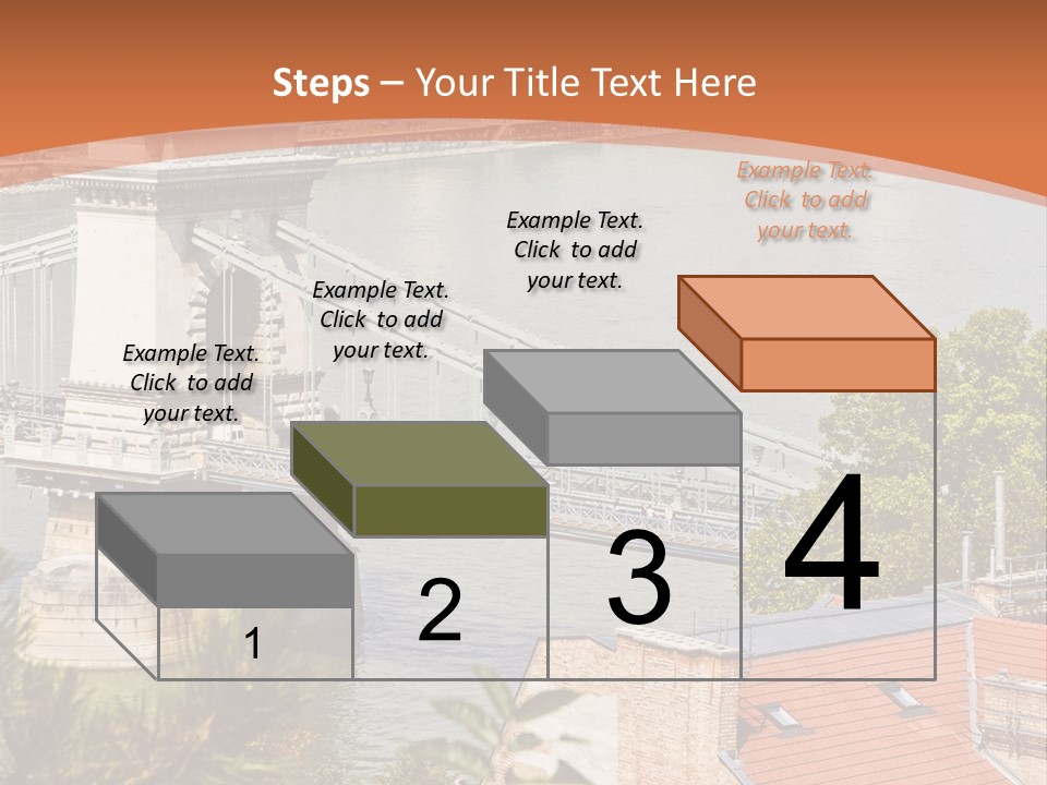 A Bridge Over A River With A City In The Background PowerPoint Template