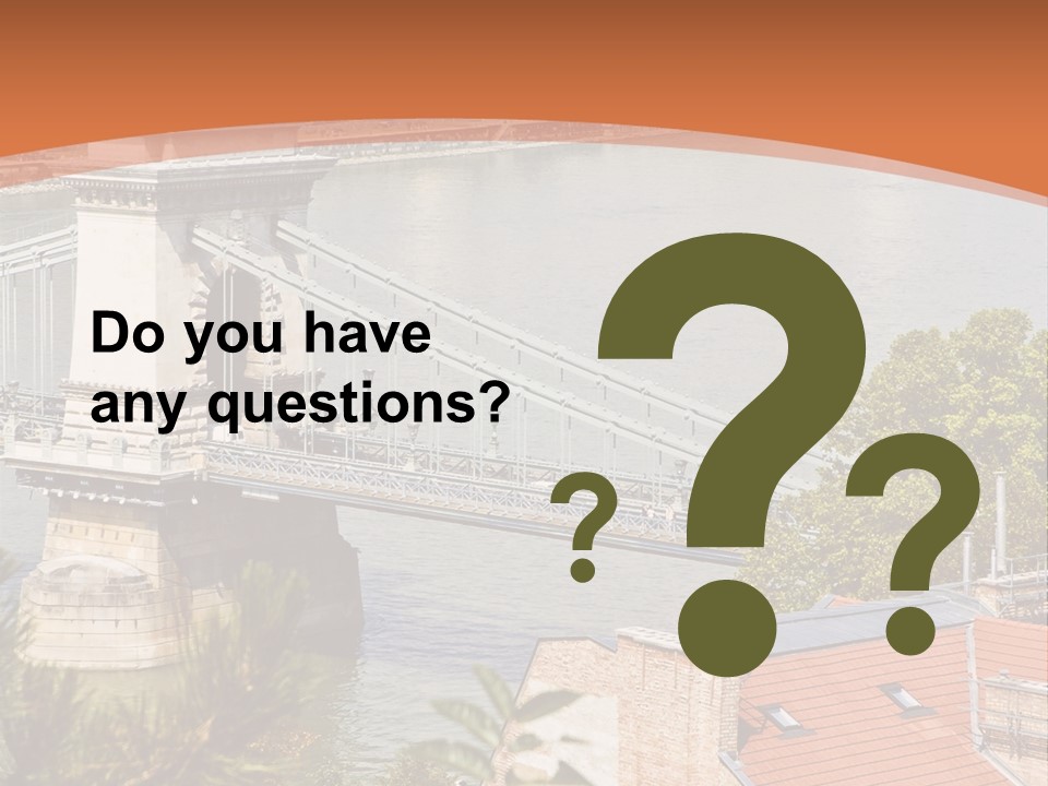 A Bridge Over A River With A City In The Background PowerPoint Template