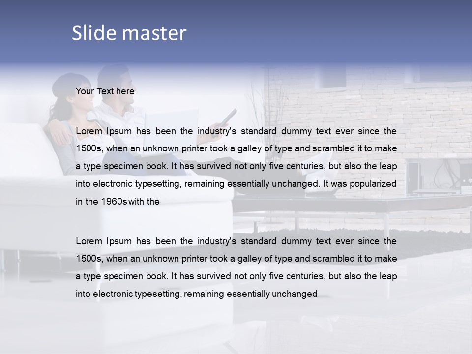 Couple Television Background PowerPoint Template