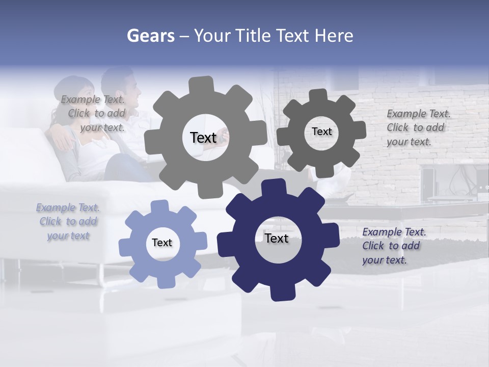 Couple Television Background PowerPoint Template