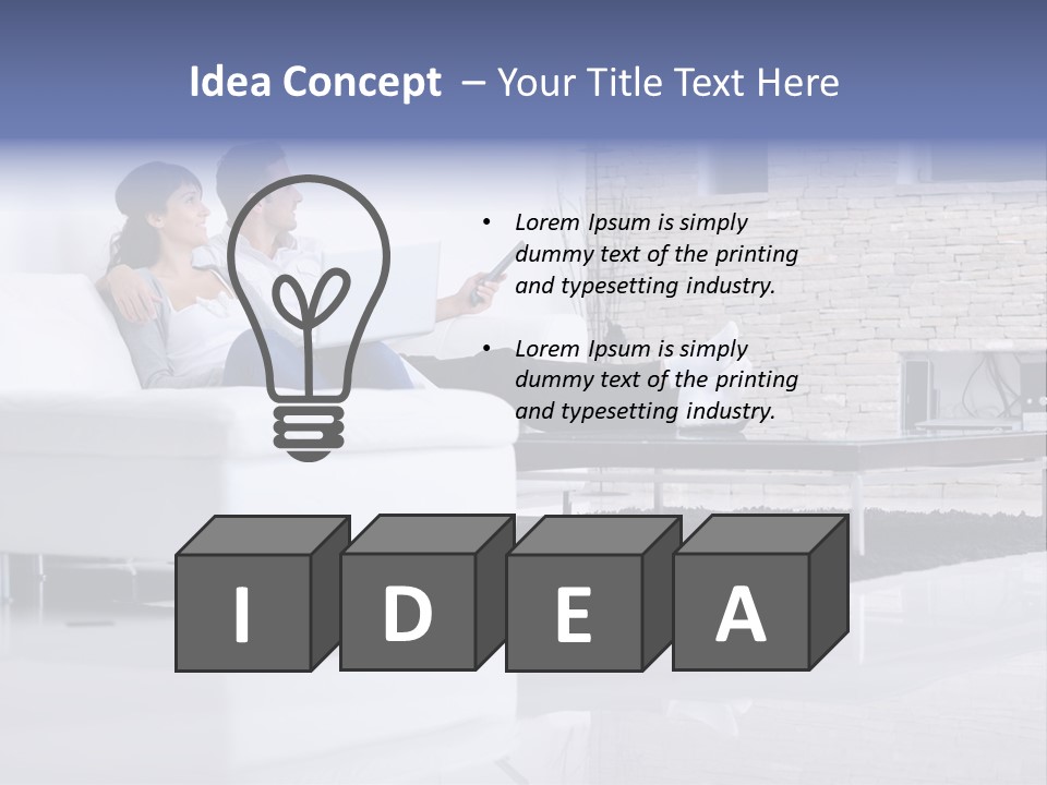 Couple Television Background PowerPoint Template