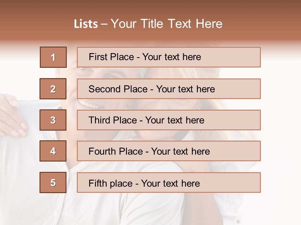 Senior Relationship Couple PowerPoint Template