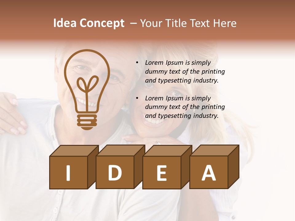 Senior Relationship Couple PowerPoint Template