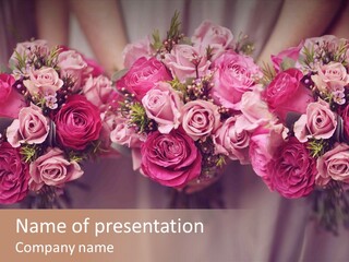 Floral Red Flowerdisplay PowerPoint Template