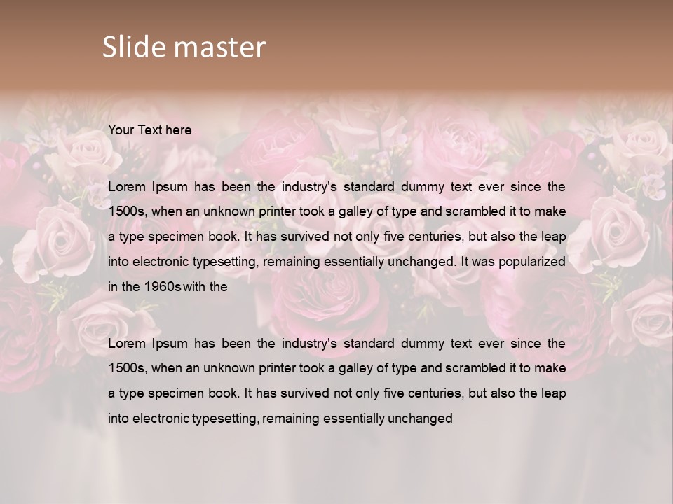 Floral Red Flowerdisplay PowerPoint Template