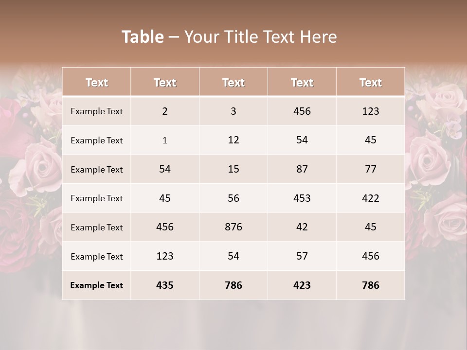 Floral Red Flowerdisplay PowerPoint Template