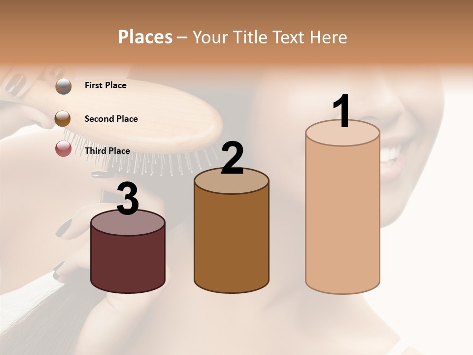 Happiness Hairdo Toothy Smile PowerPoint Template