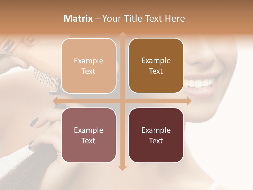 Happiness Hairdo Toothy Smile PowerPoint Template