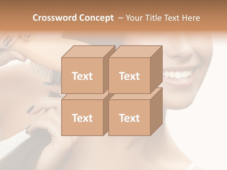 Happiness Hairdo Toothy Smile PowerPoint Template