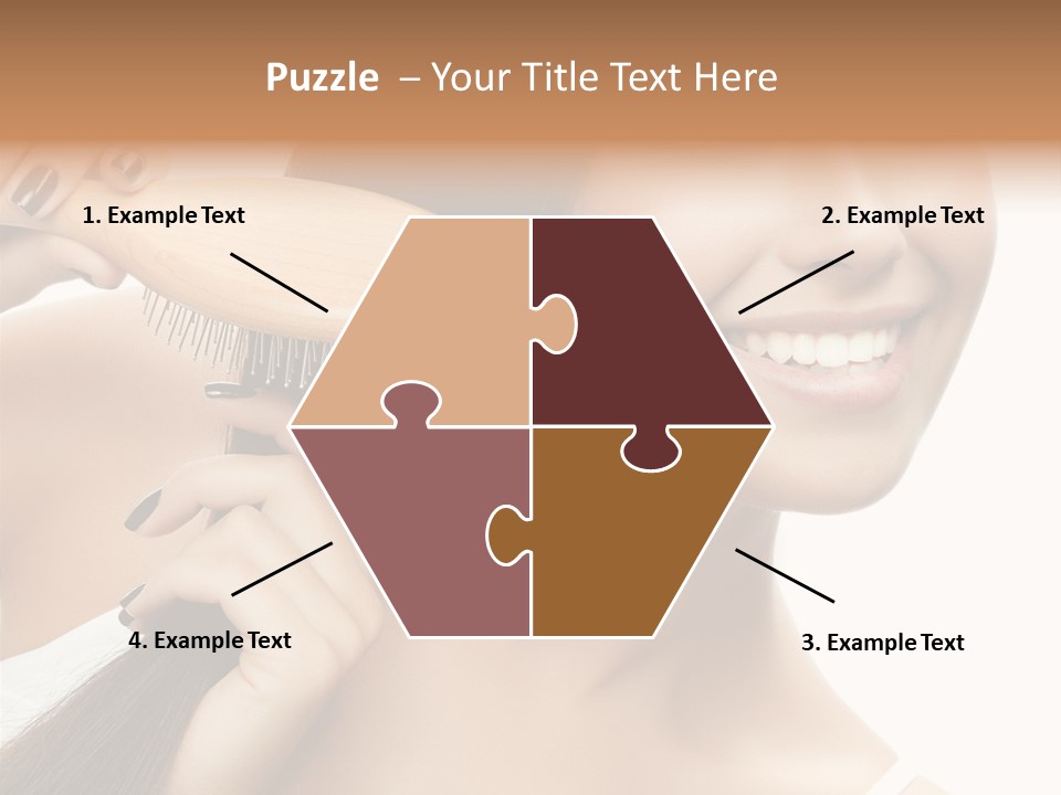 Happiness Hairdo Toothy Smile PowerPoint Template