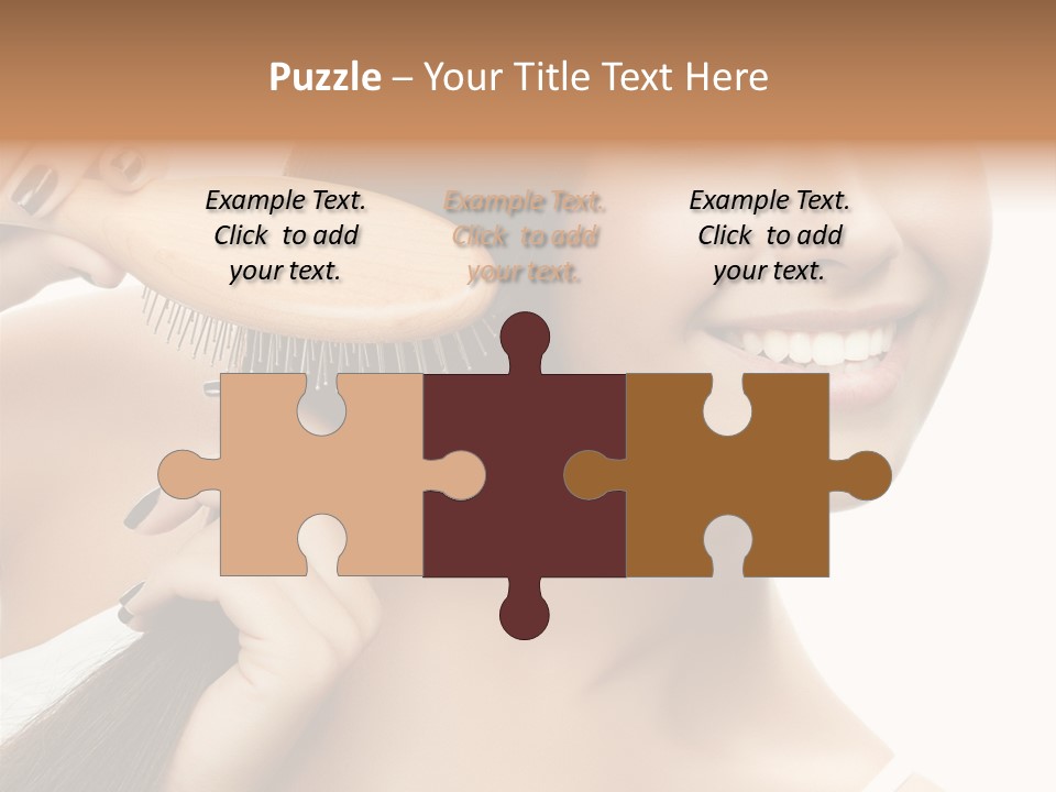 Happiness Hairdo Toothy Smile PowerPoint Template