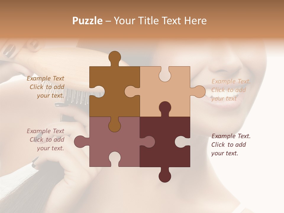 Happiness Hairdo Toothy Smile PowerPoint Template