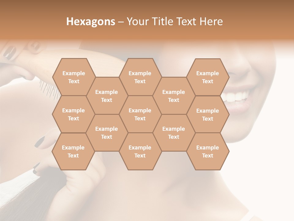 Happiness Hairdo Toothy Smile PowerPoint Template