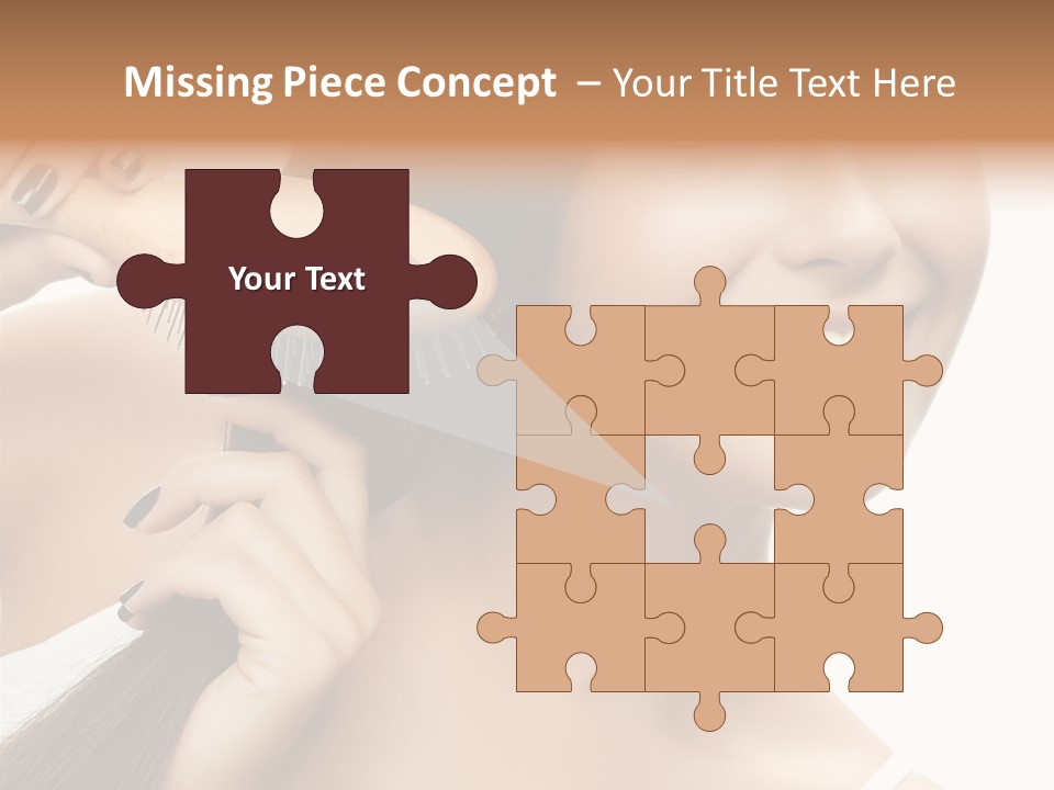 Happiness Hairdo Toothy Smile PowerPoint Template