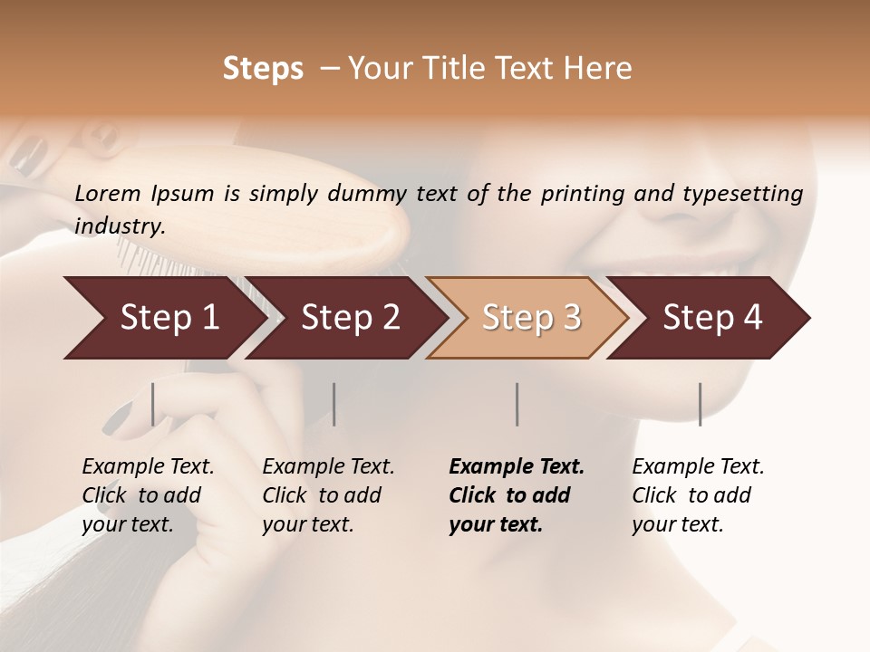 Happiness Hairdo Toothy Smile PowerPoint Template