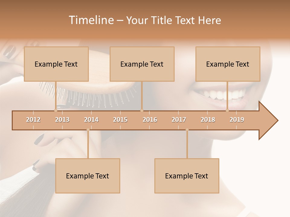 Happiness Hairdo Toothy Smile PowerPoint Template
