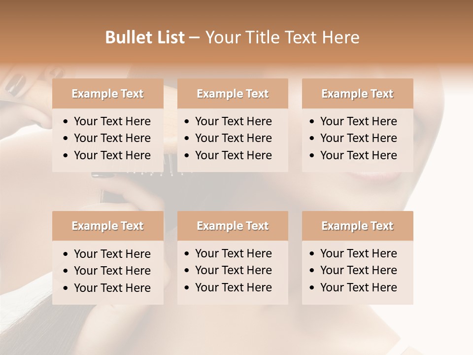 Happiness Hairdo Toothy Smile PowerPoint Template