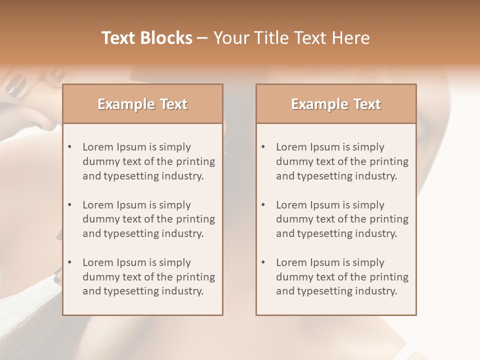 Happiness Hairdo Toothy Smile PowerPoint Template