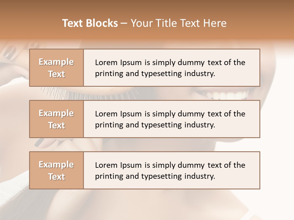 Happiness Hairdo Toothy Smile PowerPoint Template