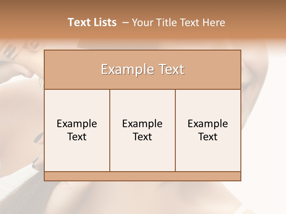 Happiness Hairdo Toothy Smile PowerPoint Template