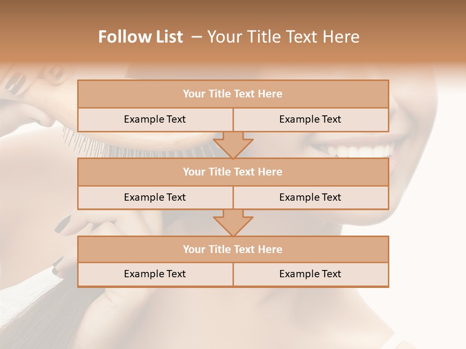 Happiness Hairdo Toothy Smile PowerPoint Template