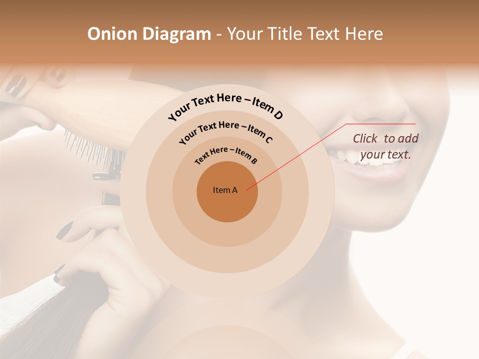 Happiness Hairdo Toothy Smile PowerPoint Template