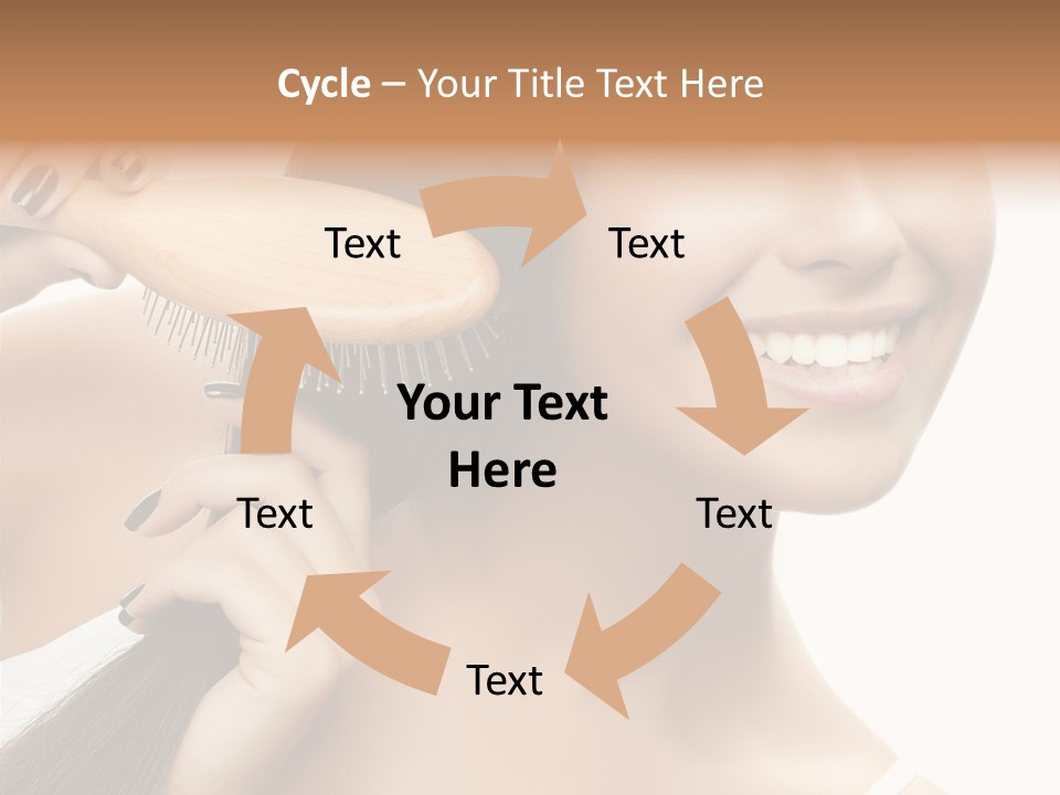 Happiness Hairdo Toothy Smile PowerPoint Template