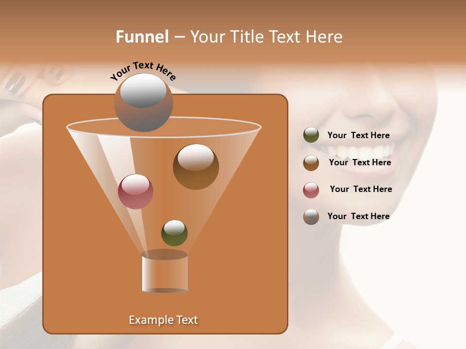 Happiness Hairdo Toothy Smile PowerPoint Template