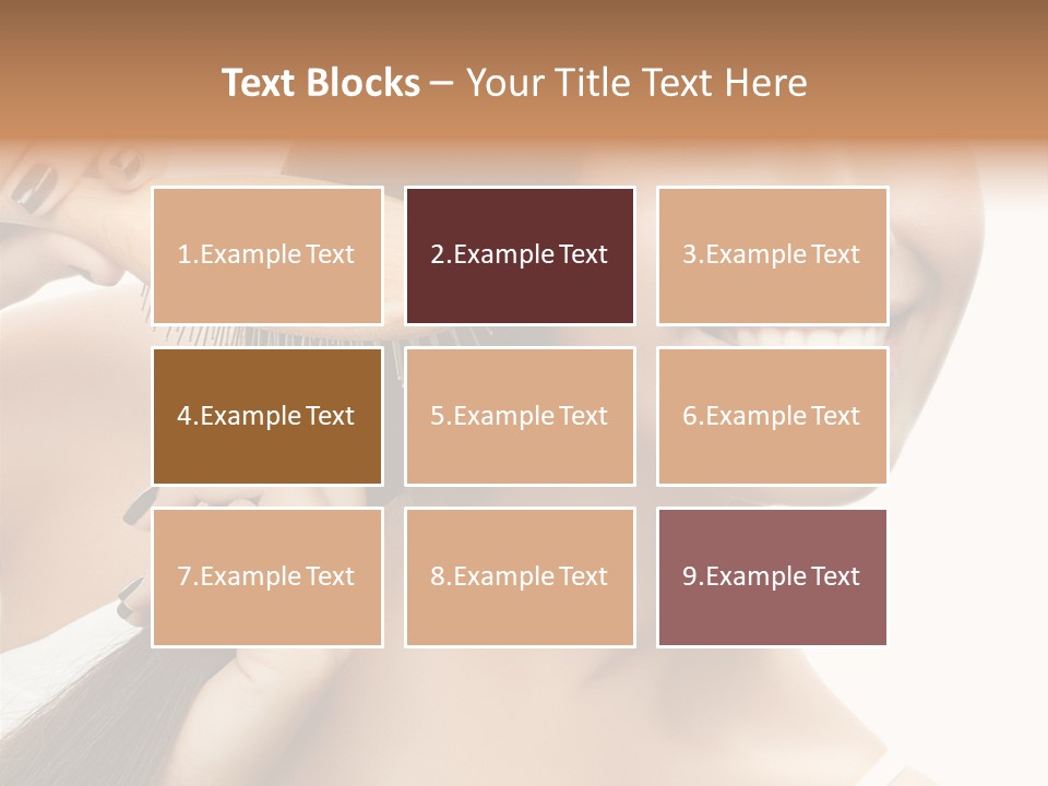 Happiness Hairdo Toothy Smile PowerPoint Template