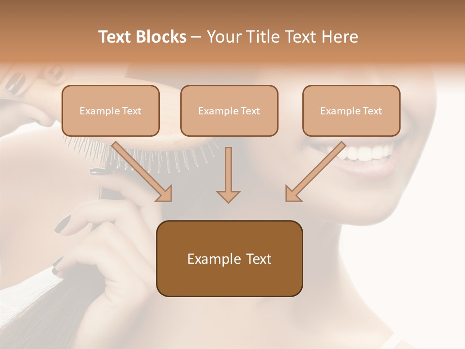 Happiness Hairdo Toothy Smile PowerPoint Template