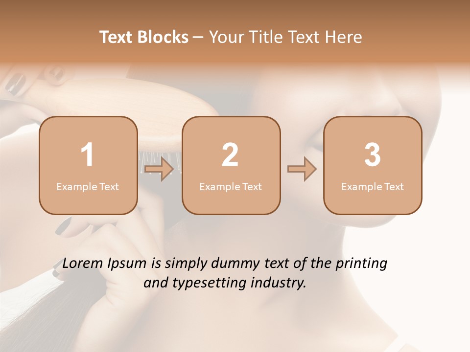 Happiness Hairdo Toothy Smile PowerPoint Template