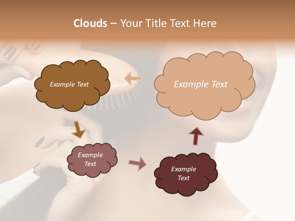 Happiness Hairdo Toothy Smile PowerPoint Template