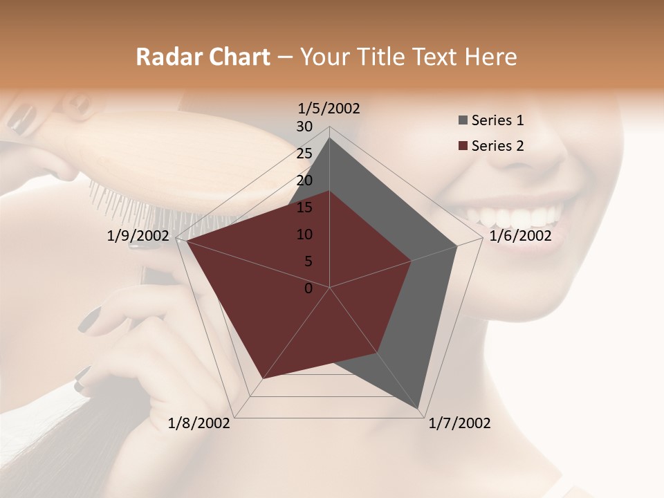 Happiness Hairdo Toothy Smile PowerPoint Template