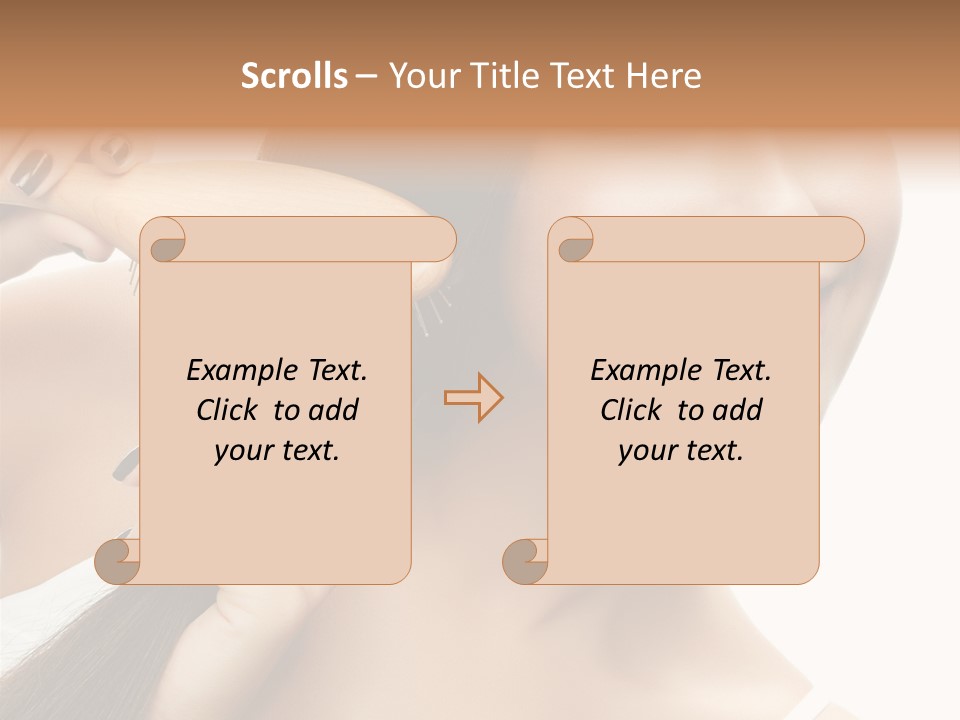 Happiness Hairdo Toothy Smile PowerPoint Template