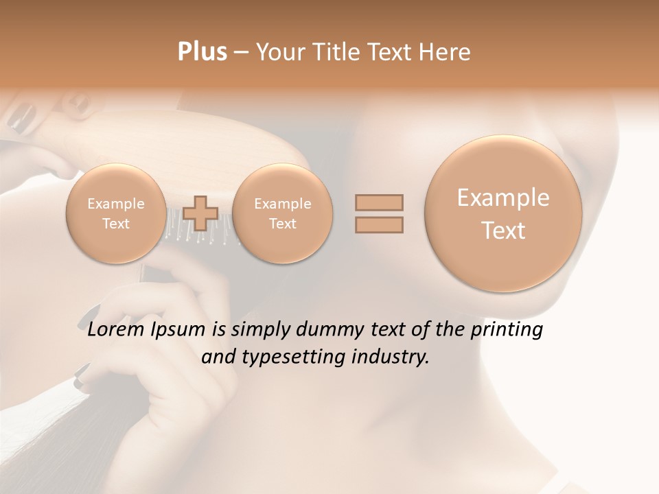 Happiness Hairdo Toothy Smile PowerPoint Template