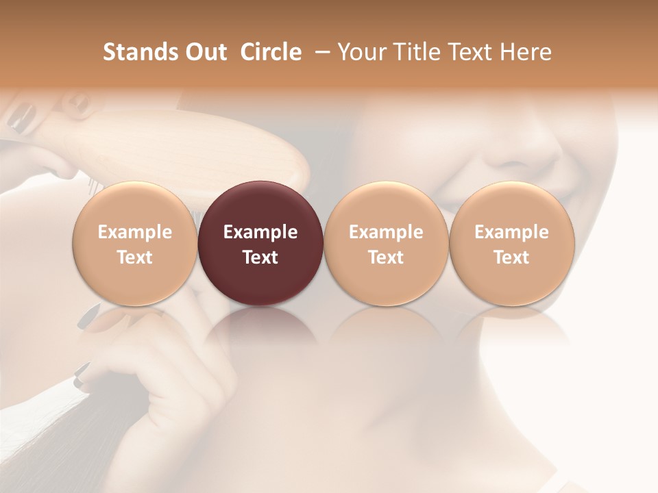 Happiness Hairdo Toothy Smile PowerPoint Template